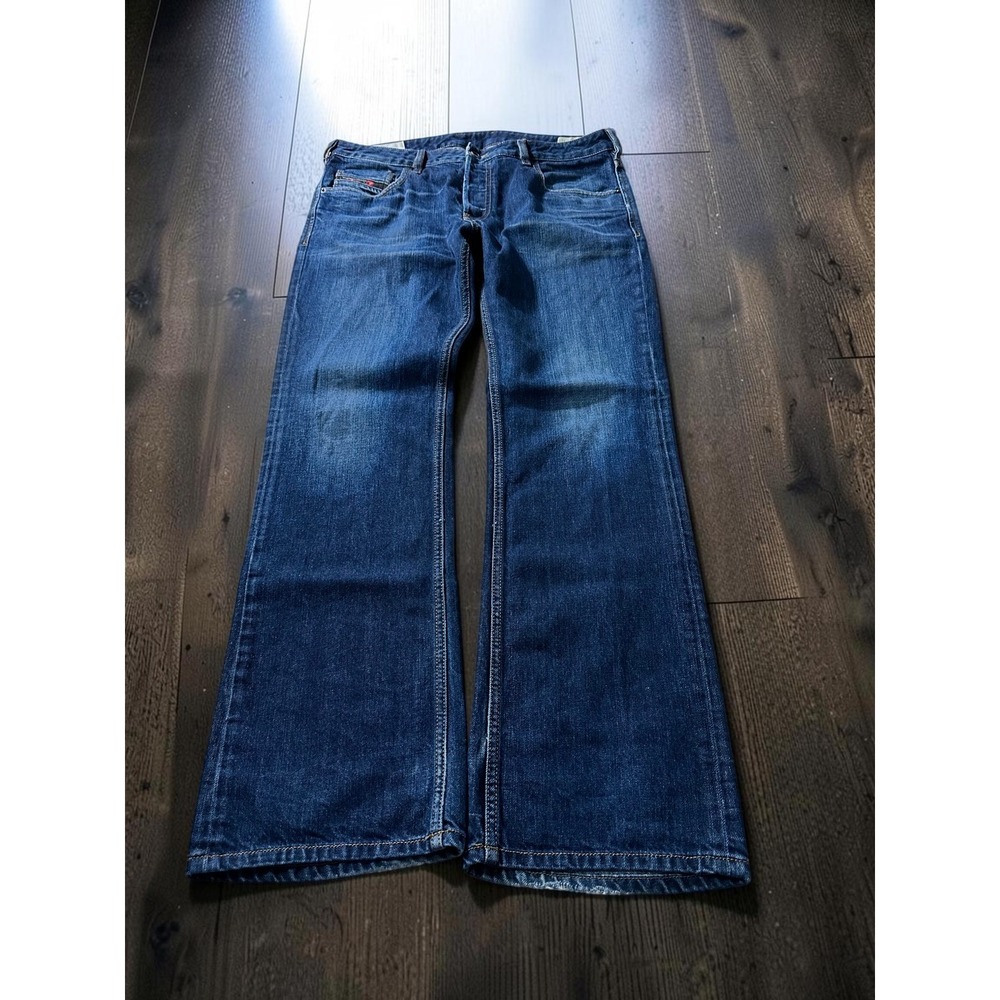 Diesel D-Ligenz Bootcut Jeans Mens 34x30 Blue Made in Italy Y2K Distressed